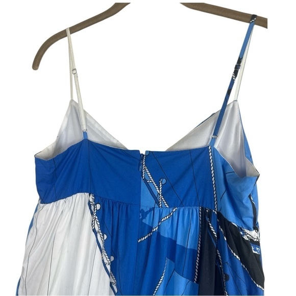 J.Crew Blue Ratti Regatta Tie-Front Midi Dress Sz:6 - Picture 9 of 14